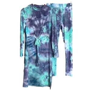 Ellie & Kate tie dye top and pants set Size Large